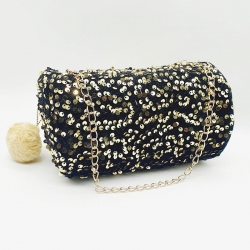 Stylish Sequins Crossbody Party Wear Barrel Bag