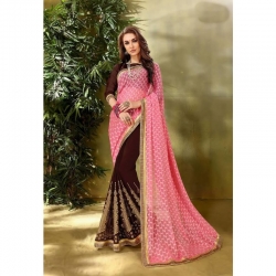 Georgette Designer Embroidered Saree