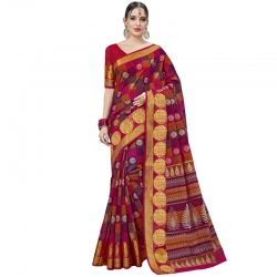 Littledesire Cotton Printed Designer Saree With Blouse