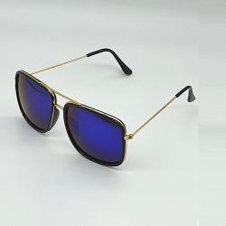 Littledesire Square Mirrored Lens Metal Frame Unisex Sunglasses