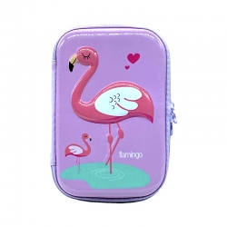 Stylish Flamingo Print Hardtop EVA Pencil Case