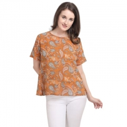 Floral Printed Loose Top With Side Yoke