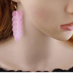 Creative Petal Leaf Tassel Korean Earrings for Beach & Resorts