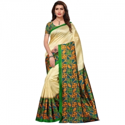 Littledesire Art Silk Printed Saree With Blouse