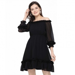 Littledesire Chiffon Transparent Sleeves Sexy Party Dress