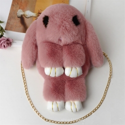 Cute Cartoon Rabbit Fluffy Bunny Crossbody Chain Bag