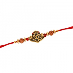 Om Rudraksh Rakhi Bracelet Rakhi 