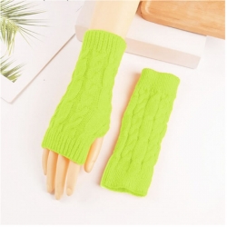 Knitted Woollen Warm and Fashionable Fingerless Winter Gloves 