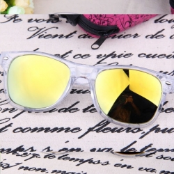 Fashion Clear Frame Unisex Sunglasses
