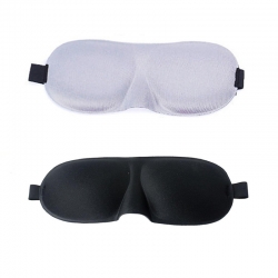 Travel 3D Solid Sleeping Comfortable Rest Blindfold Eye Mask - Pack of 2