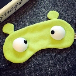 2 Pcs Cute Frog Eye Short Plush EyeMask 