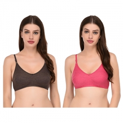 Littledesire Plain Full Coverage Bra (Pack of 2)