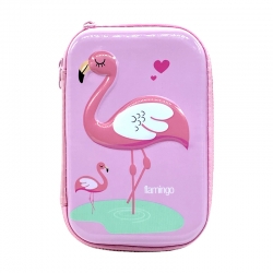 Stylish Flamingo Print Hardtop EVA Pencil Case