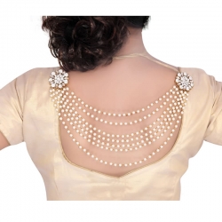 Designer White Pearls Made Gold Plated Broach