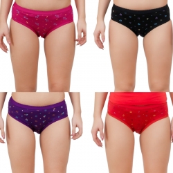 Daily Wear Cotton Hipsters Panty Pack of 4