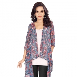 Floral Print Chiffon Shrug