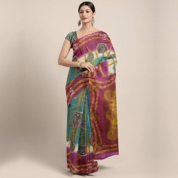 Littledesire Printed Pavecha Saree