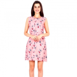 Littledesire Crepe Floral Print A-Line Dress 