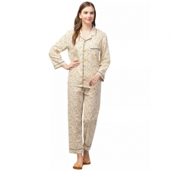 Printed Full Sleeve Cotton Top Night Suit