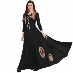 Littledesire Embroidered Georgette Partywear Long Kurta