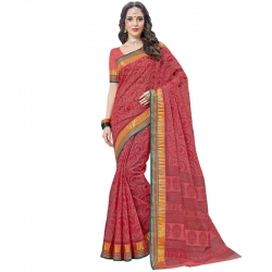 Littledesire Cotton Printed Designer Saree With Blouse