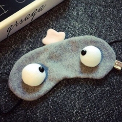 2 Pcs Cute Frog Eye Short Plush EyeMask 