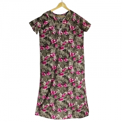 Women Floral Print Cotton Nighty