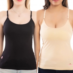 Women Cotton Camisole Tank Top Pack of 2