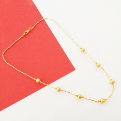 Gold Plated Matar Mala Chain Necklace
