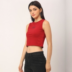 Game Over Cotton Printed Crop Top