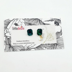 CZ Golden Plated Stud Earrings