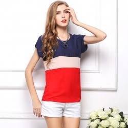 Korean Chiffon Short Sleeve Tops