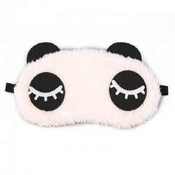 2 Pcs Eyelashes Panda Travel Sleep Blindfold Eye Mask