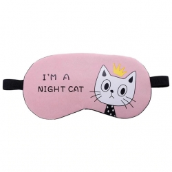 Littledesire Cartoon Cat Printed  Sleeping Eye Mask