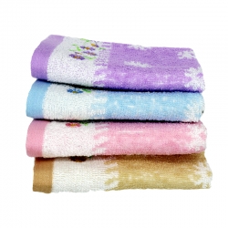 3 pcs Soft Cotton Face Flower Towel Handkerchief