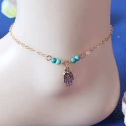 Simple Hand Bergamot Foot Chain Anklet