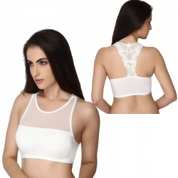 Back Butterfly Design Stretchable Padded Bralette