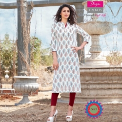 Straight Printed Mandarin Collar Kurta