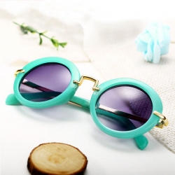 Stylish Round Retro Anti-UV400 Unisex Kids European Sunglasses