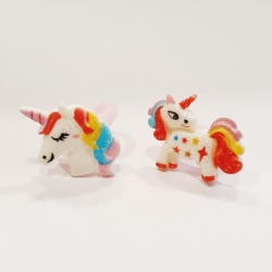 Cute Unicorn Adjustable  Kids Girls Ring Pack of 2