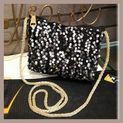 Sequins Zipper Clutch Wallet Handbag Bag 4.5 Inch