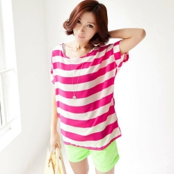 Batwing Sleeve Chiffon Top