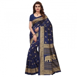 Littledesire Art Silk Printed Saree With Blouse