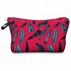 Littledesire Leaf Print Travel Pouch Bags   