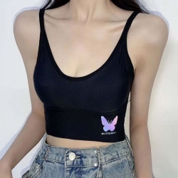 Butterfly Glow Seamless Push Up Padded Bralette Crop Top