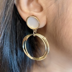 Multi-Layer Circle Round Earrings 