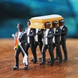 Ghana Funeral Coffin Dancing Pallbearer Team Model 1:64 