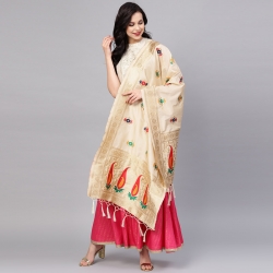 Littledesire Banarasi Silk Zari Woven Dupatta