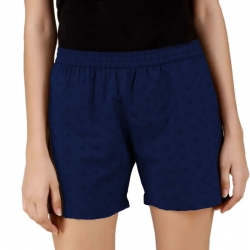 Navy Blue Soft Cotton Shorts