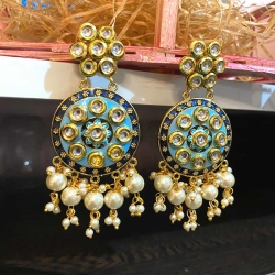 Fashion Jewelry White Pearl Round Earrings